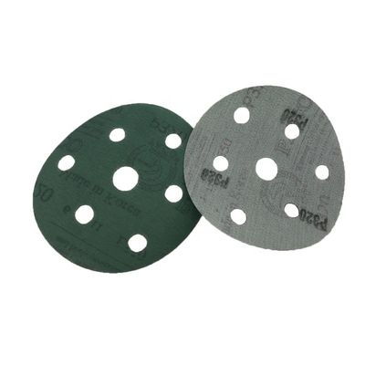 Zielone okrągłe 5 '' samoprzylepne arkusze papieru ściernego do szlifowania